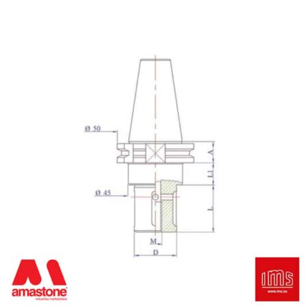 Cono portautensile ISO 30 per mole da profilo - DIN 69871/A - IMS