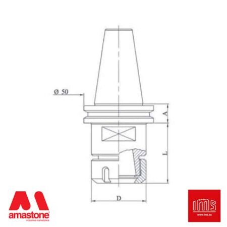 Cono portapinza ER - ISO 40 - Brembana CMS Nuovo Tipo - IMS