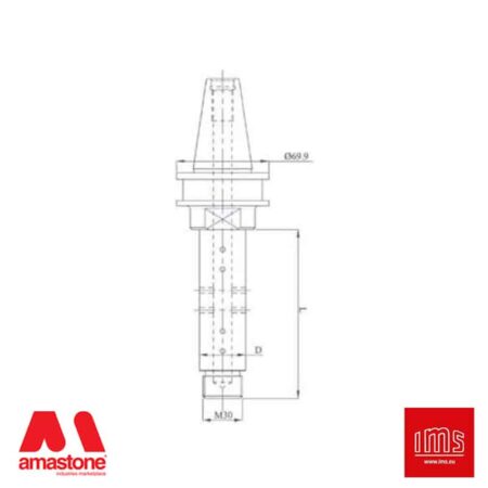 Cono portautensile ISO 40 per mole da profilo - Agut Prussiani Nuovo Tipo - IMS