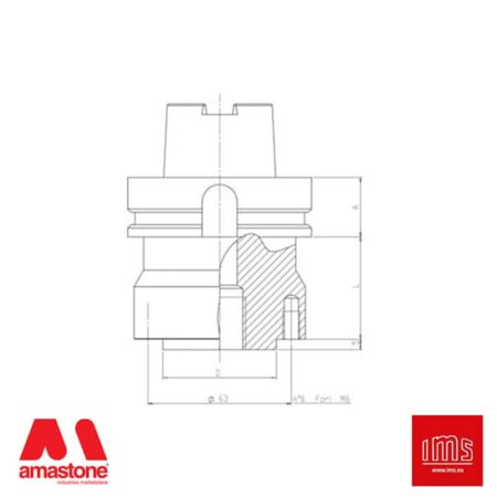 Cono portautensile HSK 80 per mole da ribasso - Brembana CMS - IMS