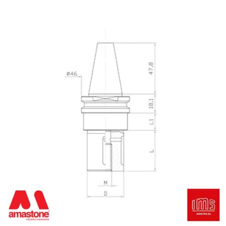 Cono portautensile ISO 30 per mole da profilo - Skill Glass - IMS