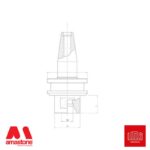 Cono portautensile ISO 40 attacco 1/2 Gas - Prussiani Vecchio Tipo - IMS
