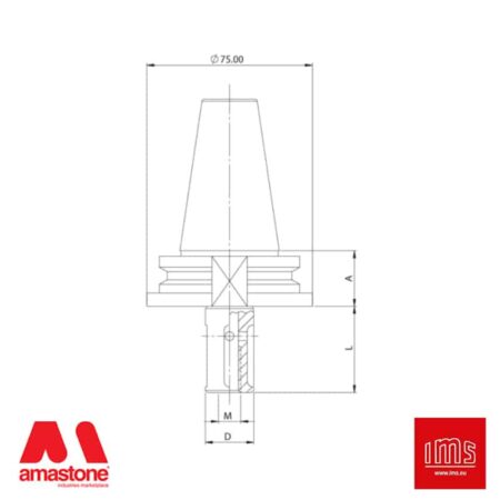 Cono portautensile ISO 40 per mole da profilo - Intermac, Bimatech e altri - IMS