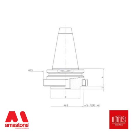 Cono portautensile ISO 40 per mole da ribasso - FA - IMS