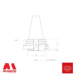 Cono portautensile ISO 40 per mole da ribasso - Intermac, Bimatech e altri - IMS