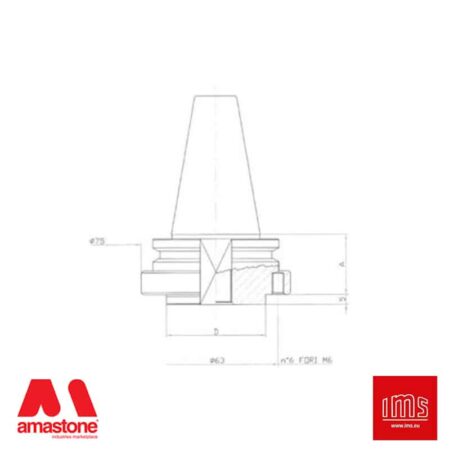 Cono portautensile ISO 40 per mole da ribasso - Intermac, Bimatech e altri - IMS