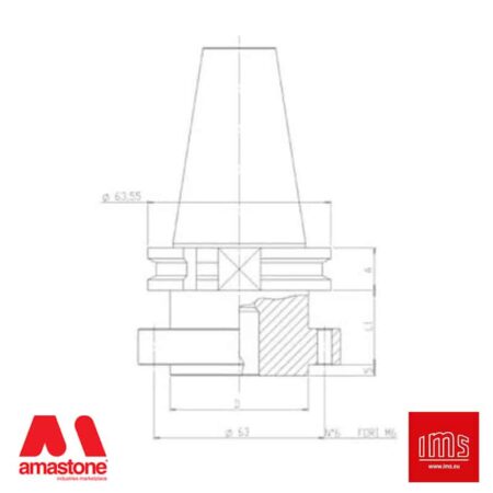 Cono portautensile ISO 40 per mole da ribasso - Pedrini Cobalm e altro - IMS
