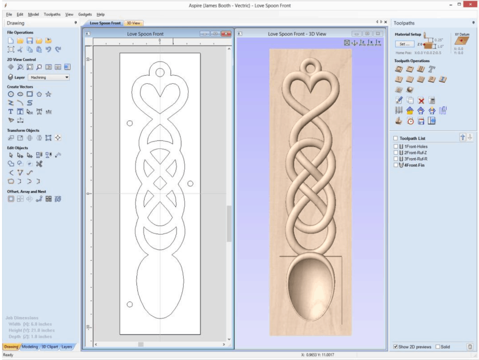 Disegno Cad Aspire Per Cnc