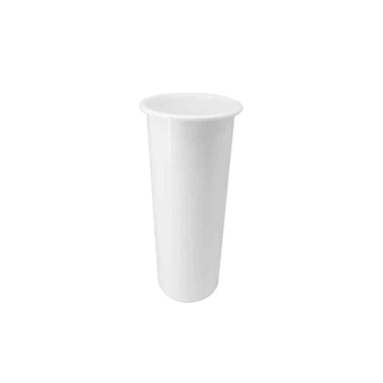Comil Plast | Portafiori Interno in plastica per Vaso da cimitero Colore Bianco | Diametro 8 cm, Altezza 18 cm