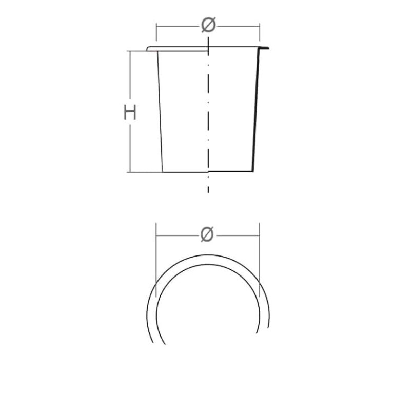 Portafiori interno in plastica per vaso da cimitero H. 19 D. 12,5 cm. art. P42