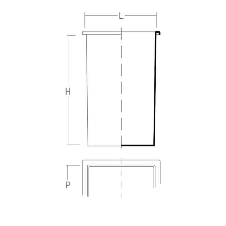 Interno Ovale Lati 12 cm x 6 cm H 14 cm art. O1214 Confezione da 6 pz