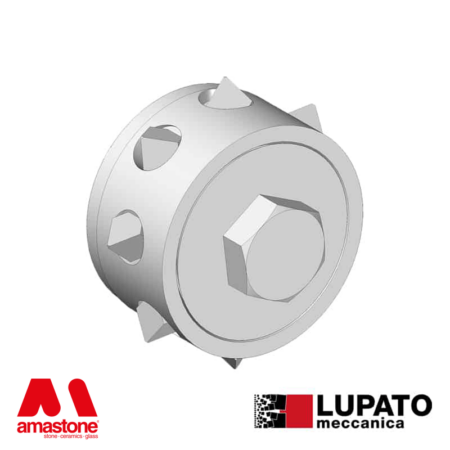 rullo marmo Ø48 mm con 9 punte per piatto bocciardatore vor-lupato