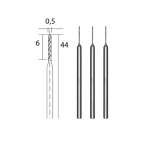 Punte Elicoidali Hss Ø0.5 Mm Attacco 2,35 Proxxon