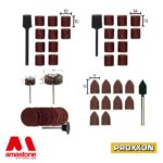 Set Lavorazione Legno Abrasivi Levigatura Codolo 3mm Proxxon