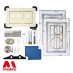 Pulsantiera Rivestibile Scarico Wc Compatibile Con Geberit Sigma, Delta E Tece Edplit