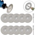 10 Dischetti Diamantati Ceramica Per Dremel Proxxon