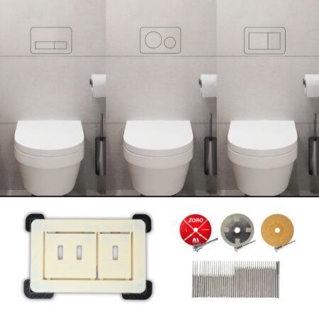 Pulsantiera Scarico Wc Piastrellabile Completa Di Utensili Per Montaggio Amastone