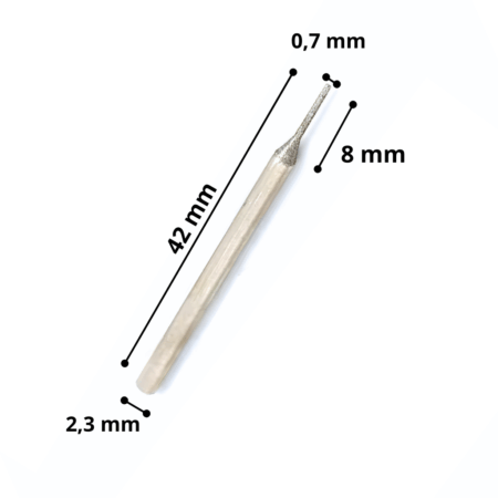 Punta Diamantata Cx Diametro 0,7 Mm Altezza Utile 8 Mm Amastone