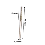 Punta Diamantata Cx Diametro 2,3 Mm Altezza Utile 18 Mm