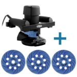 Levigatrice Elettrice Manuale Per Calcestruzzo Hge125 + 3 Mole Tazza Diamantate Tyrolit