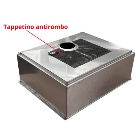 Vasca In Acciaio Lavello Cucina Pareti Perimetrali Da Rivestire Tappetino Antirombo