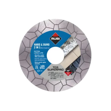 Disco Diamantato Tgs Per Taglio Dritto E 45° Jolly Su Gres Porcellanato Rubi