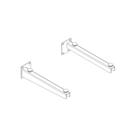 Coppia Di Staffe Di Sostegno Lunghezza 38 Cm Disegno Tecnico