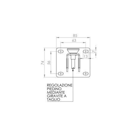 Staffa Di Sostegno Lunghezza 30 Cm Disegno Misure Base