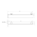 Staffa Di Sostegno Lunghezza 38 Cm Disegno Misure Tecniche