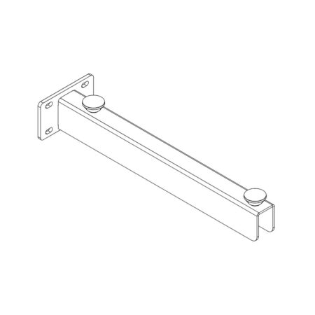 Staffa Di Sostegno Lunghezza 38 Cm Disegno Tecnico