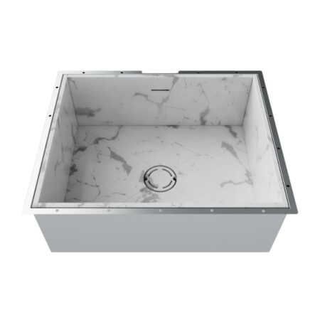 Vasca In Acciaio Inox Lavello Cucina Con Piletta Integrata Sintesi 1