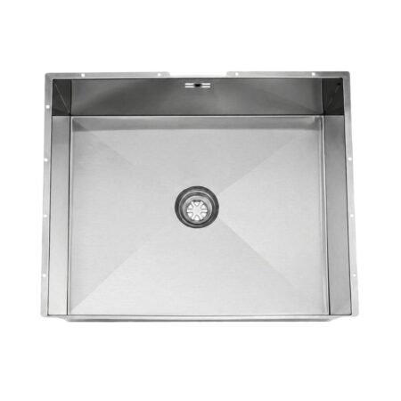 Vasca In Acciaio Inox Lavello Cucina Con Piletta Integrata Totalmente Da Rivestire Fondo Diamantato Foro Centrato