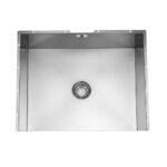 Vasca In Acciaio Inox Lavello Cucina Con Piletta Integrata Foro Centrale